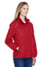 Core 365 78224 Womens Profile Water Resistant Full Zip Hooded Jacket Classic Red Model 3q