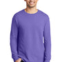 Port & Company Mens Beach Wash Long Sleeve Crewneck T-Shirt - Amethyst Purple