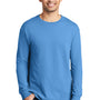 Port & Company Mens Beach Wash Long Sleeve Crewneck T-Shirt - Blue Moon