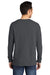 Port & Company PC099LS Mens Beach Wash Long Sleeve Crewneck T-Shirt Coal Grey Model Back