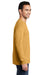 Port & Company PC099LS Mens Beach Wash Long Sleeve Crewneck T-Shirt Dijon Yellow Model Side