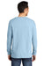 Port & Company PC099LS Mens Beach Wash Long Sleeve Crewneck T-Shirt Glacier Blue Model Back