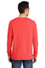 Port & Company PC099LS Mens Beach Wash Long Sleeve Crewneck T-Shirt Poppy Red Model Back