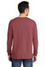 Port & Company PC099LS Mens Beach Wash Long Sleeve Crewneck T-Shirt Red Rock Model Back