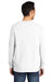 Port & Company PC099LS Mens Beach Wash Long Sleeve Crewneck T-Shirt White Model Back