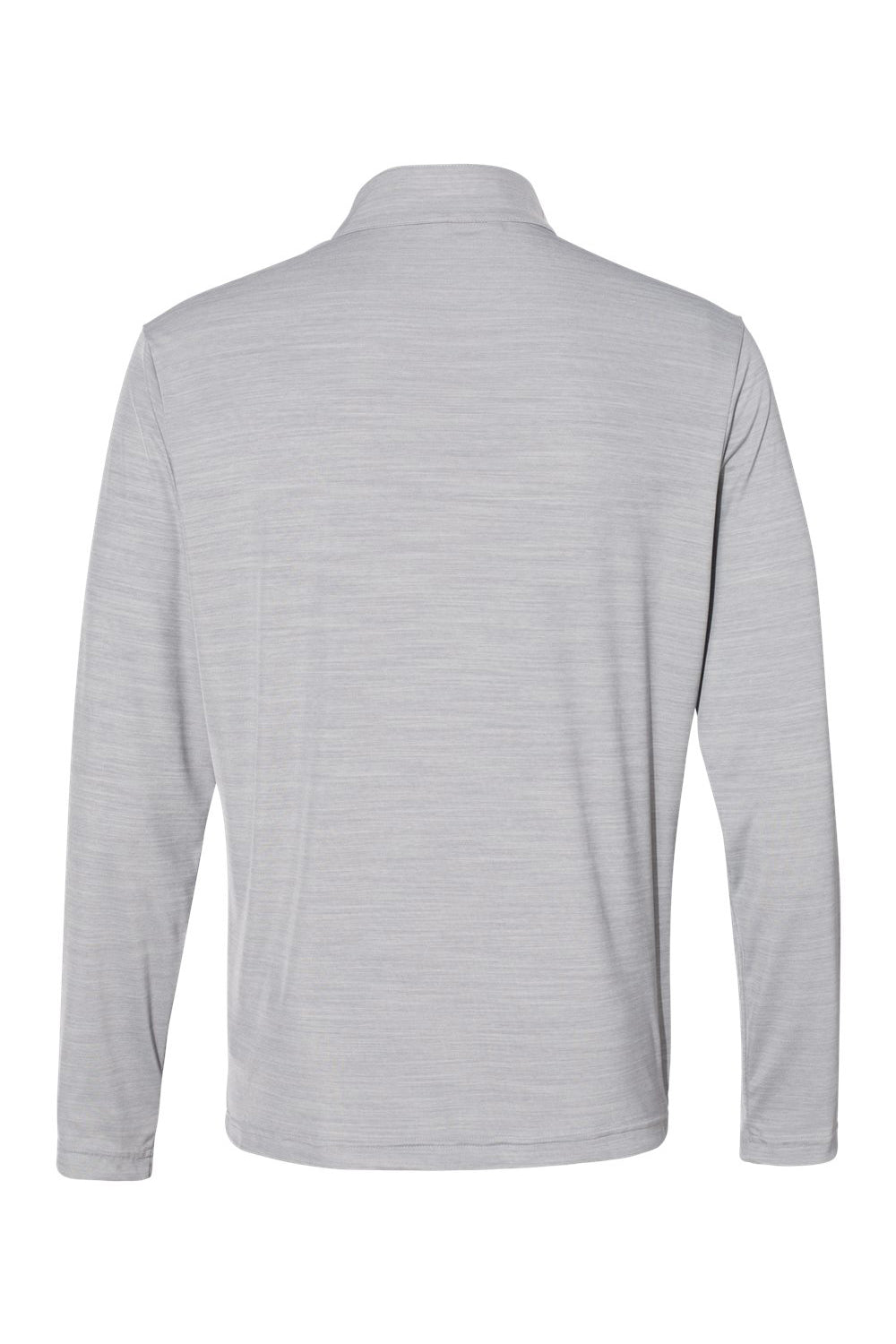 Adidas A475 Mens Moisture Wicking 1/4 Zip Sweatshirt Mid Grey Melange Flat Back