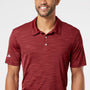 Adidas Mens UPF 50+ Short Sleeve Polo Shirt - Collegiate Burgundy Melange