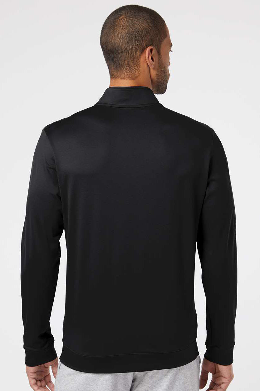 Adidas A295 Mens Performance UPF 50+ 1/4 Zip Sweatshirt Black Model Back