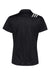 Adidas A325 Womens 3 Stripes UPF 50+ Short Sleeve Polo Shirt Black Flat Back
