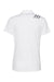 Adidas A325 Womens 3 Stripes UPF 50+ Short Sleeve Polo Shirt White/Black Flat Back