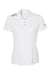 Adidas A325 Womens 3 Stripes UPF 50+ Short Sleeve Polo Shirt White/Black Flat Front