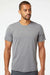 Adidas A376 Mens UPF 50+ Short Sleeve Crewneck T-Shirt Heather Black Model Front