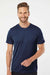 Adidas A376 Mens UPF 50+ Short Sleeve Crewneck T-Shirt Collegiate Navy Blue Model Front