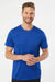 Adidas A376 Mens UPF 50+ Short Sleeve Crewneck T-Shirt Collegiate Royal Blue Model Front