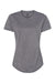 Adidas A377 Womens UPF 50+ Short Sleeve Crewneck T-Shirt Heather Black Flat Front