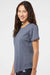 Adidas A377 Womens UPF 50+ Short Sleeve Crewneck T-Shirt Heather Collegiate Navy Blue Model Side