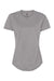 Adidas A377 Womens UPF 50+ Short Sleeve Crewneck T-Shirt Heather Grey Flat Front