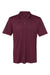 Adidas A230 Mens Performance UPF 50+ Short Sleeve Polo Shirt Maroon Flat Front