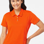 Adidas Womens Performance UPF 50+ Short Sleeve Polo Shirt - Orange