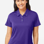 Adidas Womens Performance UPF 50+ Short Sleeve Polo Shirt - Collegiate Purple