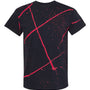 Dyenomite Mens Splatter Short Sleeve Crewneck T-Shirt - Black/Red