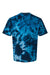 Dyenomite 640LM Mens LaMer Over Dyed Crinkle Tie Dyed Short Sleeve Crewneck T-Shirt Mediterranean Flat Back