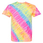 Dyenomite Mens Tilt Tie Dyed Short Sleeve Crewneck T-Shirt - Dayglo