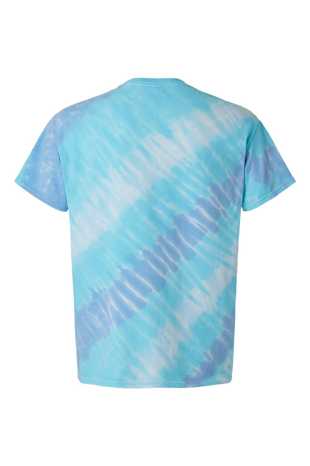 Dyenomite 200TL Mens Tilt Tie Dyed Short Sleeve Crewneck T-Shirt Wildflower Flat Back