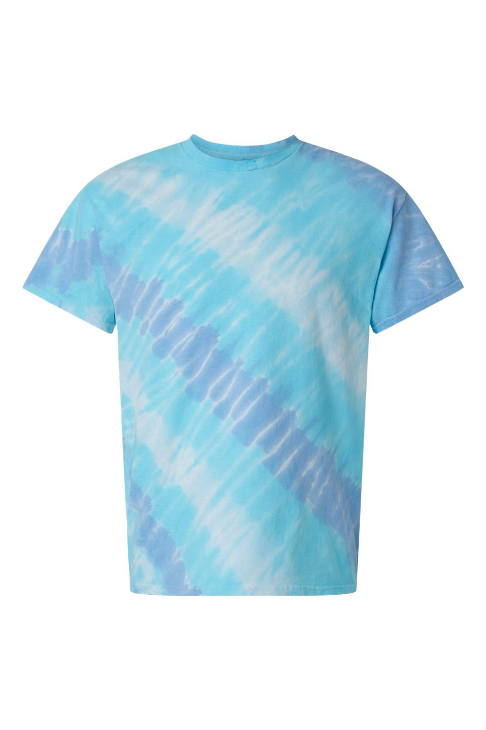 Dyenomite 200TL Mens Tilt Tie Dyed Short Sleeve Crewneck T-Shirt Wildflower Flat Front