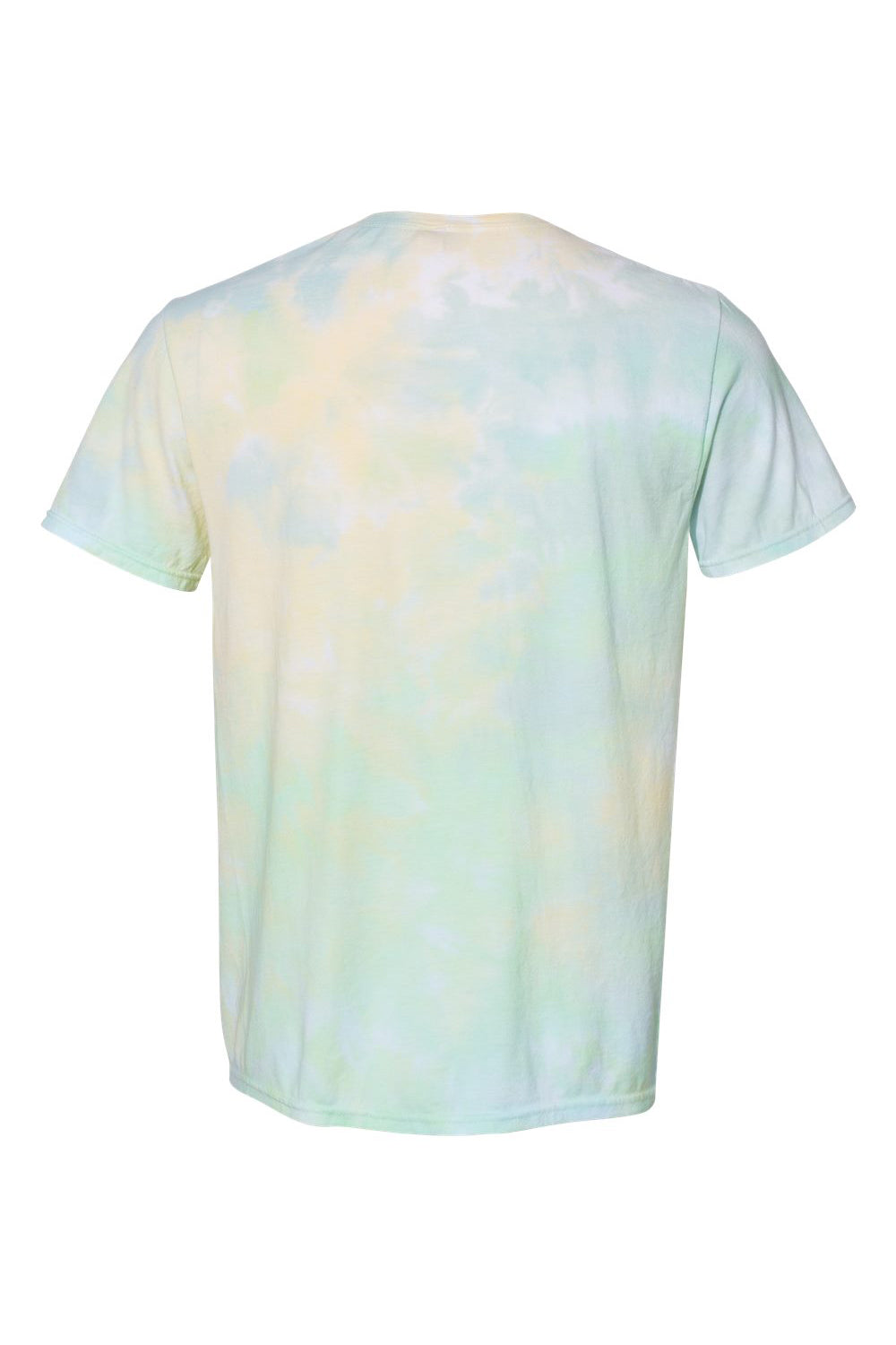 Dyenomite 650DR Mens Dream Tie Dyed Short Sleeve Crewneck T-Shirt Lemon Lime Flat Back