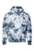 Dyenomite 680VR Mens Blended Tie Dyed Hooded Sweatshirt Hoodie Black Crystal Flat Front