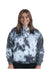 Dyenomite 680VR Mens Blended Tie Dyed Hooded Sweatshirt Hoodie Black Crystal Model Front