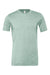 Bella + Canvas BC3001CVC/3001CVC Mens Heather CVC Short Sleeve Crewneck T-Shirt Heather Prism Dusty Blue Flat Front