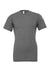 Bella + Canvas BC3001CVC/3001CVC Mens Heather CVC Short Sleeve Crewneck T-Shirt Heather Deep Grey Flat Front