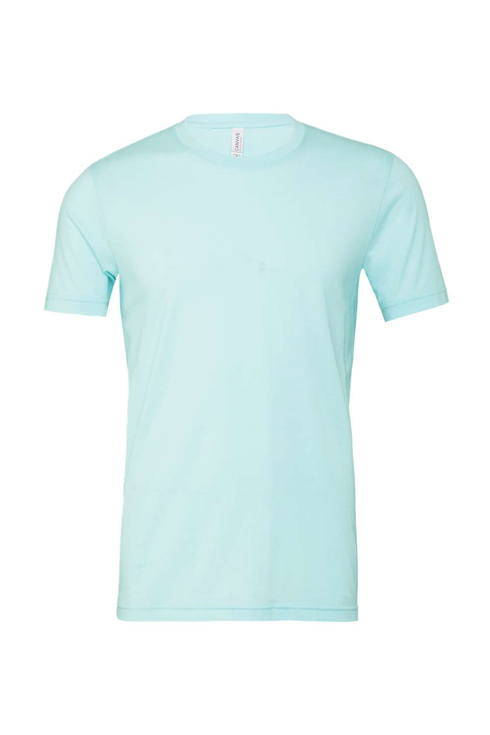 Bella + Canvas BC3001CVC/3001CVC Mens Heather CVC Short Sleeve Crewneck T-Shirt Heather Ice Blue Flat Front