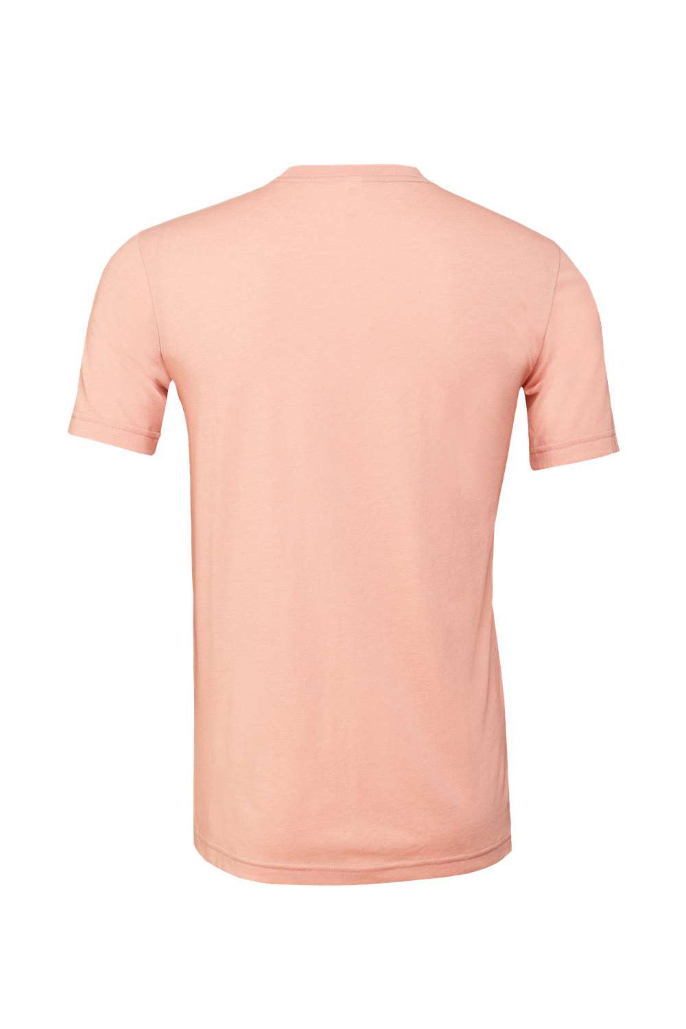 Bella + Canvas BC3001CVC/3001CVC Mens Heather CVC Short Sleeve Crewneck T-Shirt Heather Peach Flat Back