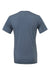 Bella + Canvas BC3001CVC/3001CVC Mens Heather CVC Short Sleeve Crewneck T-Shirt Heather Slate Blue Flat Back