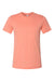 Bella + Canvas BC3001CVC/3001CVC Mens Heather CVC Short Sleeve Crewneck T-Shirt Heather Sunset Orange Flat Front