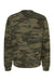 Independent Trading Co. SS3000 Mens Crewneck Sweatshirt Forest Green Camo Flat Back