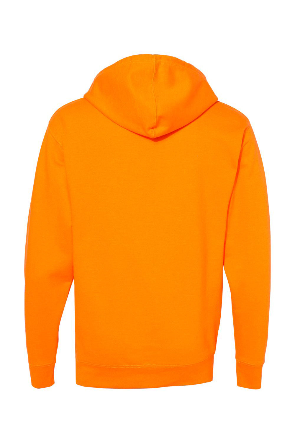 Independent Trading Co. SS4500 Mens Hooded Sweatshirt Hoodie Safety Orange Flat Back