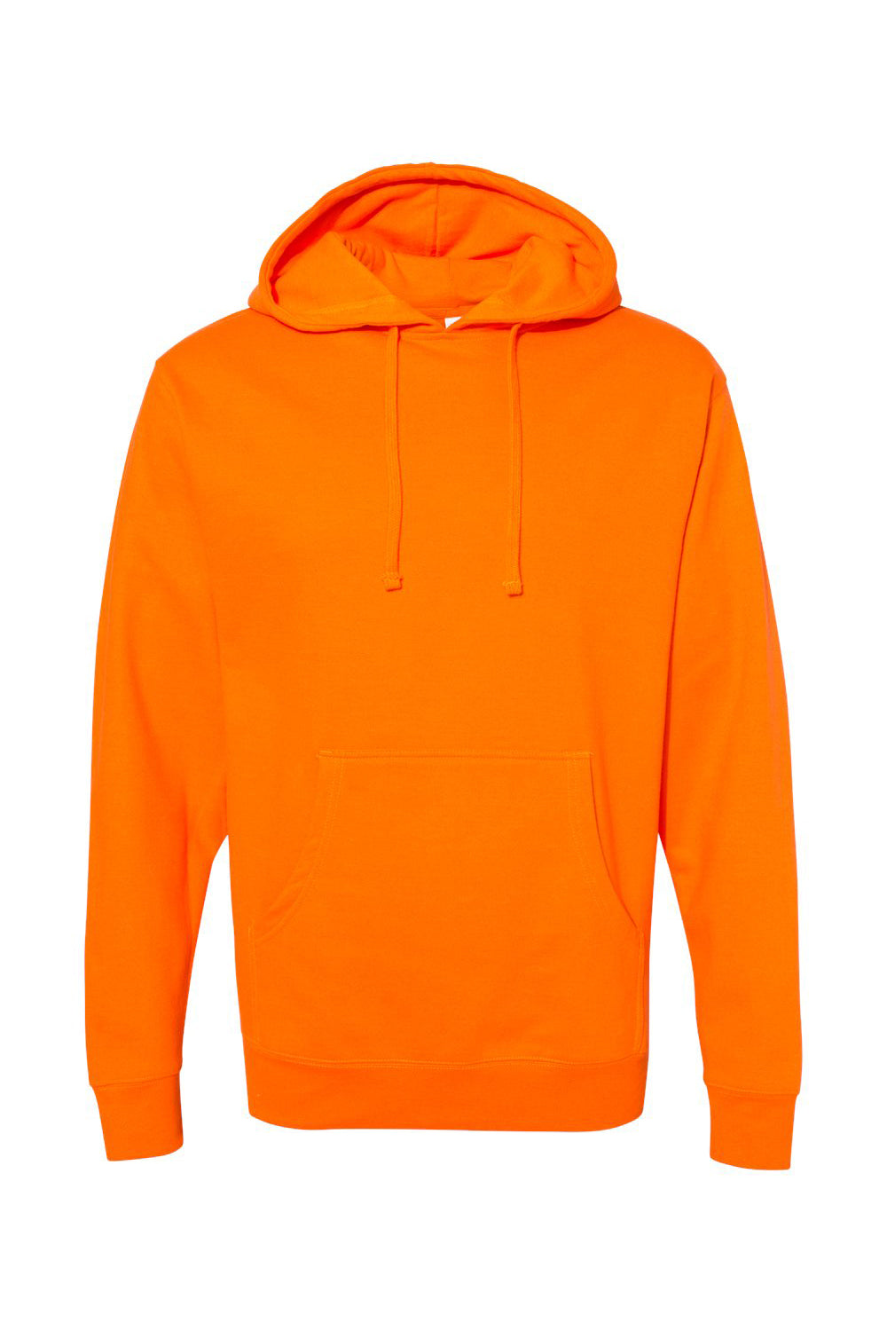 Independent Trading Co. SS4500 Mens Hooded Sweatshirt Hoodie Safety Orange Flat Front