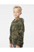 Independent Trading Co. SS4001Y Youth Hooded Sweatshirt Hoodie Forest Green Camo Model Side