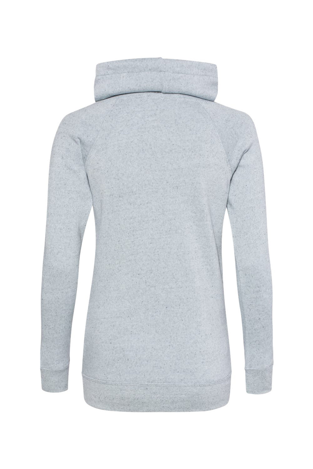 MV Sport W20155 Womens Space-Dyed Cowl Neck Sweatshirt Light Blue Flat Back