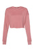 Bella + Canvas B7503/7503 Womens Cropped Fleece Crewneck Sweatshirt Mauve Flat Front