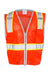 Kishigo 1510-1511 Mens Premium Brilliant Series Heavy Duty Class 2 Vest Fluorescent Red Flat Front