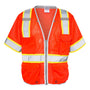 Kishigo Mens Premium Brilliant Series Heavy Duty Class 3 Vest - Fluorescent Red - NEW