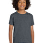 Gildan Youth DryBlend Moisture Wicking Short Sleeve Crewneck T-Shirt - Heather Dark Grey