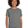 Gildan Youth DryBlend Moisture Wicking Short Sleeve Crewneck T-Shirt - Heather Graphite Grey