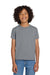 Gildan 8000B/G800B Youth DryBlend Moisture Wicking Short Sleeve Crewneck T-Shirt Gravel Grey Model Front