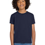 Gildan Youth DryBlend Moisture Wicking Short Sleeve Crewneck T-Shirt - Navy Blue